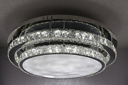 Люстра стельова кришталева LED з пультом C1875/800-ch Хром 18х80х80 см. Київ