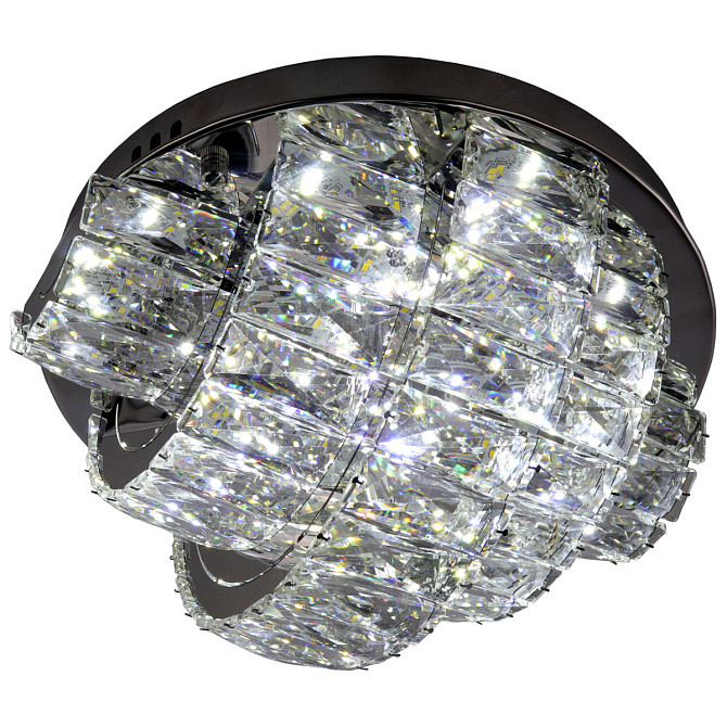 Люстра стельова кришталева LED з пультом C8772/350 Хром 19х35х35 см. Київ - изображение 1