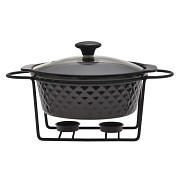 Марміт керамічний Kamille KM-6427 33х28.5х10 см 3.5 л чорний Київ