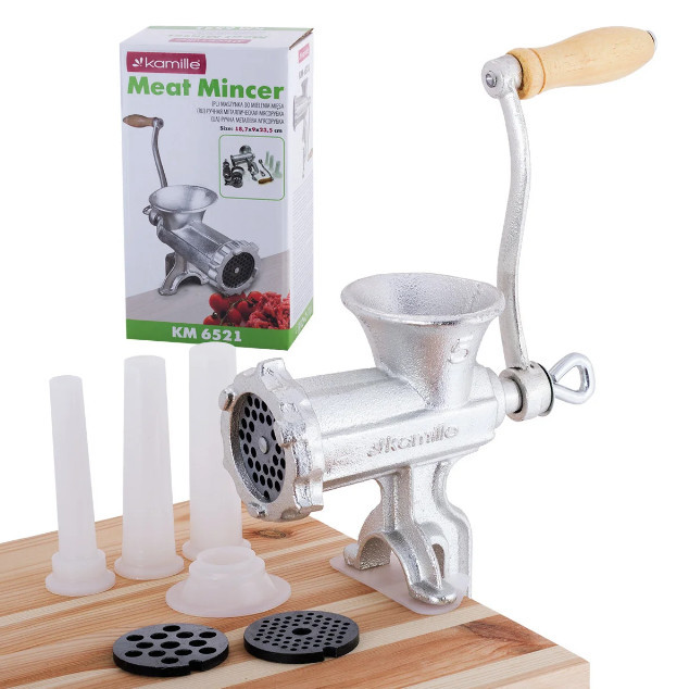 М'ясорубка ручна Kamille KM-6521 15,5х9х25 см Киев - изображение 1