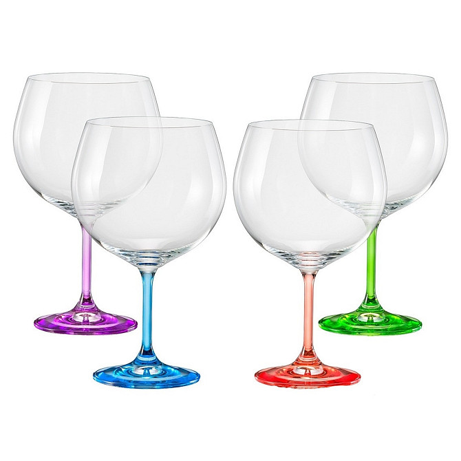 Набір келихів для вина Bohemia Rainbow 40767/820S/D4641 820 мл 4 шт Киев - изображение 1