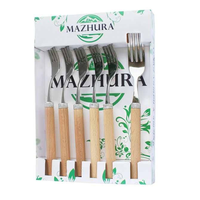 Набір столових виделок Mazhura Beech Wood MZ-505663 6 шт Киев - изображение 1