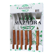 Набір столових виделок Mazhura Wood Walnut MZ-505658 6 шт Киев