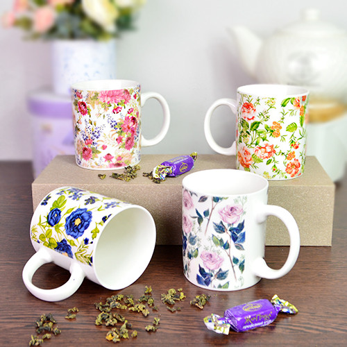 Набір кухлів Stenson Flower garden SA-00699 360 мл 12 шт Киев - изображение 1