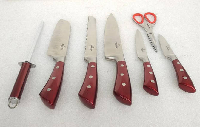 Набір кухонних ножів Bohmann BH-6020-red 8 предметів Киев - изображение 1