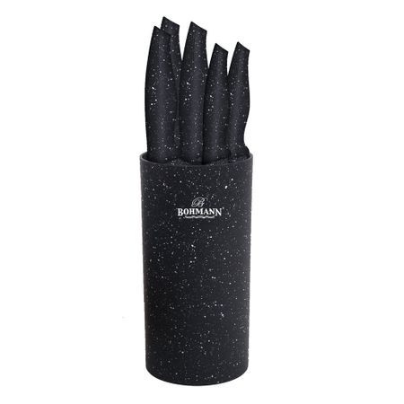Набір кухонних ножів Bohmann BH-6165-Black 6 предметів чорний Киев - изображение 1