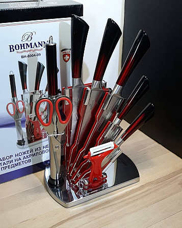 Набір кухонних ножів Bohmann BH-8004-09 9 предметів Киев - изображение 1
