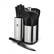 Набір кухонного приладдя і ножів Berlinger Haus Black Silver Collection BH-6247 12 предметів Киев