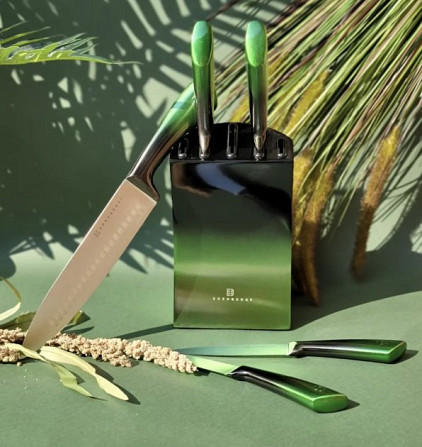 Набір ножів Edenberg EB-11003-Green 6 предметів зелений Киев - изображение 1