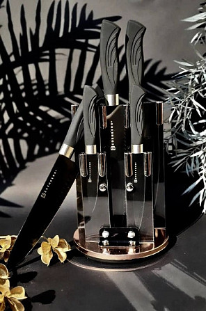 Набір ножів Edenberg EB-11006-Black 6 предметів чорний Киев - изображение 1
