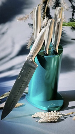 Набір ножів Edenberg EB-11021-Turquoise 6 предметів бірюзовий Киев - изображение 1