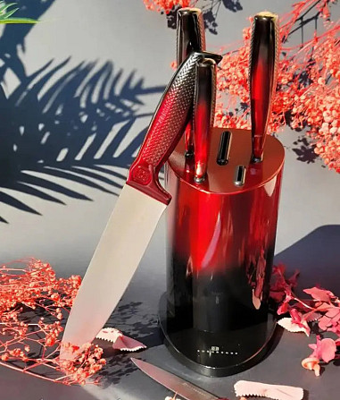 Набір ножів Edenberg EB-11022-Red 6 предметів червоний Киев - изображение 1