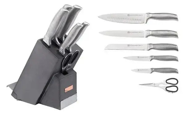 Набір ножів Edenberg EB-11023-Dark-grey 7 предметів темно-сірий Киев - изображение 1