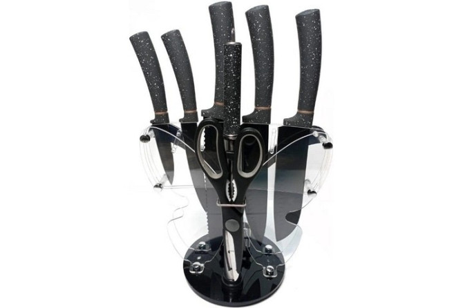 Набір ножів Edenberg EB-11062-Black 9 предметів чорний Киев - изображение 1