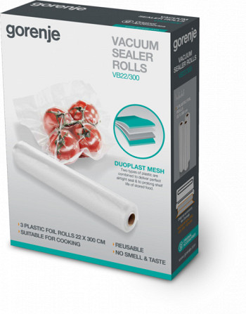 Набір пакетів для вакууматора в рулоні Gorenje VB-22-300 3 м Киев - изображение 1