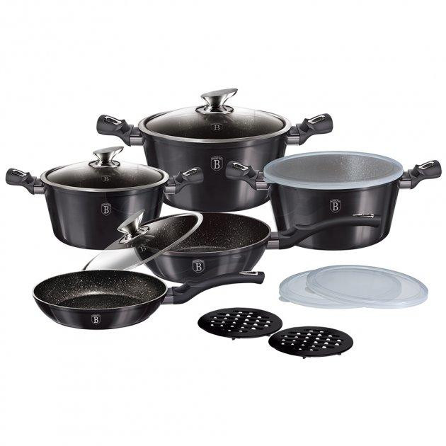 Набір посуду Berlinger Haus Metallic Line Carbon Pro Edition BH-6886 13 предметів Київ - изображение 1