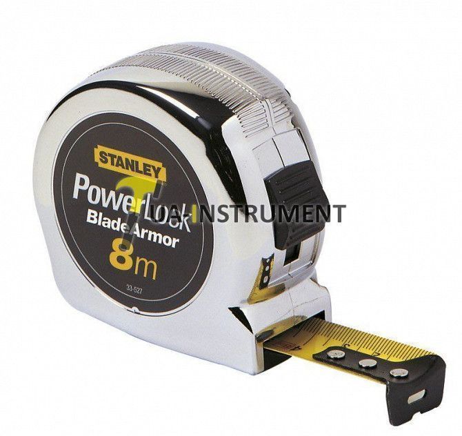 Рулетка 8м х 25мм MICRO POWERLOCK армированная лента STANLEY 1-33-527 Кременчуг - изображение 1
