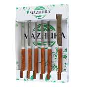 Набір столових ножів Mazhura Wood Walnut MZ-505662 6 шт Киев