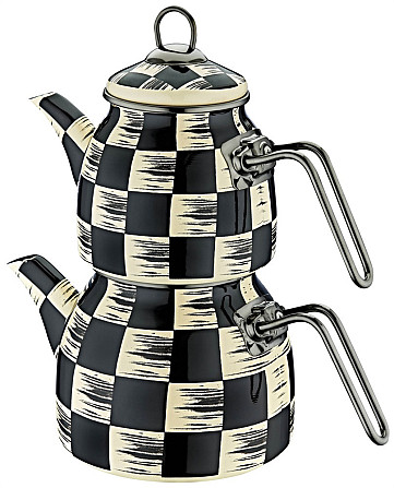 Набір чайників OMS 10810-Black-Cream 2 шт чорний Київ - изображение 1