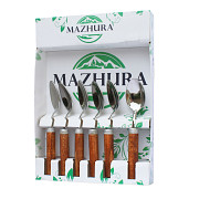 Набір чайних ложок Mazhura Wood Walnut MZ-505660 6 шт Киев