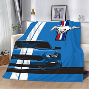 Плед 3D Синій Ford Mustang 2599_B 12433 135х160 см Киев