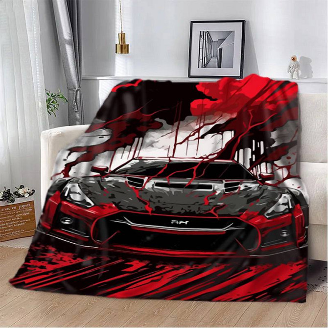 Плед 3D Nissan GTR швидкість та адреналін 2566_A 12023 160х200 см Киев - изображение 1