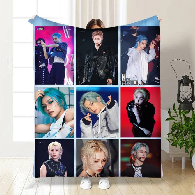 Плед 3D Stray Kids колаж 3369_B 15778 135х160 см Київ - изображение 1