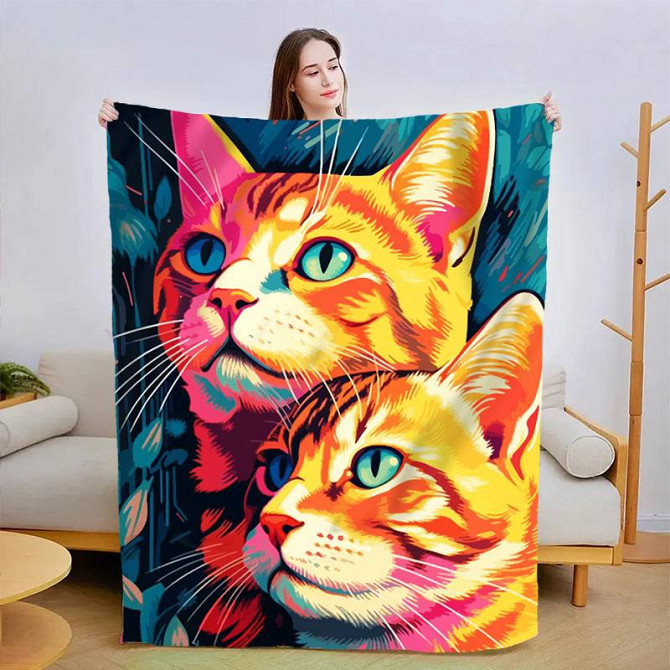 Плед 3D Картина котиків 2991_B 13453 135х160 см Київ - изображение 1