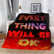 Плед 3D мотиваційний "EVERY THING WILL BE OK №2" 2744_B 12828 135х160 см Київ