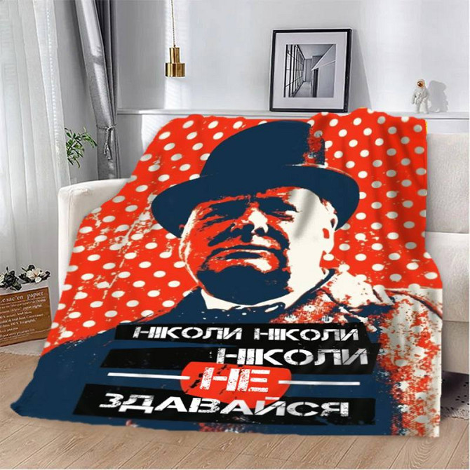 Плед 3D мотиваційний "Ніколи не здавайся" 2751_B 12849 135х160 см Київ - изображение 1