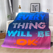 Плед 3D мотиваційний EVERY THING WILL BE OK 2743_A 12824 160х200 см Київ