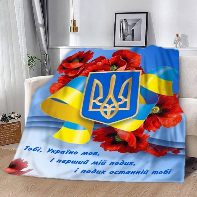 Плед 3D патріотичний "Україно моя" 2660_A 12595 160х200 см Київ - изображение 1