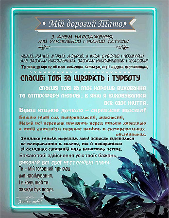 Плед 3D зі своїми побажаннями "Магія побажань" татові 20222518_B 11900 135х160 см Київ - изображение 1