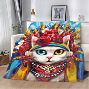 Плед 3D Український котик 2773_B 12914 135х160 см Киев