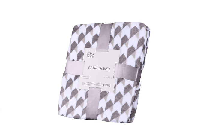 Плед Ardesto Flannel геометрія ART-0105-PB 200х220 см сірий Киев - изображение 1