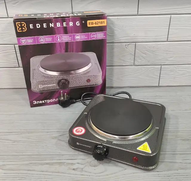 Плита електрична настільна Edenberg EB-62181 1000 Вт Киев - изображение 1