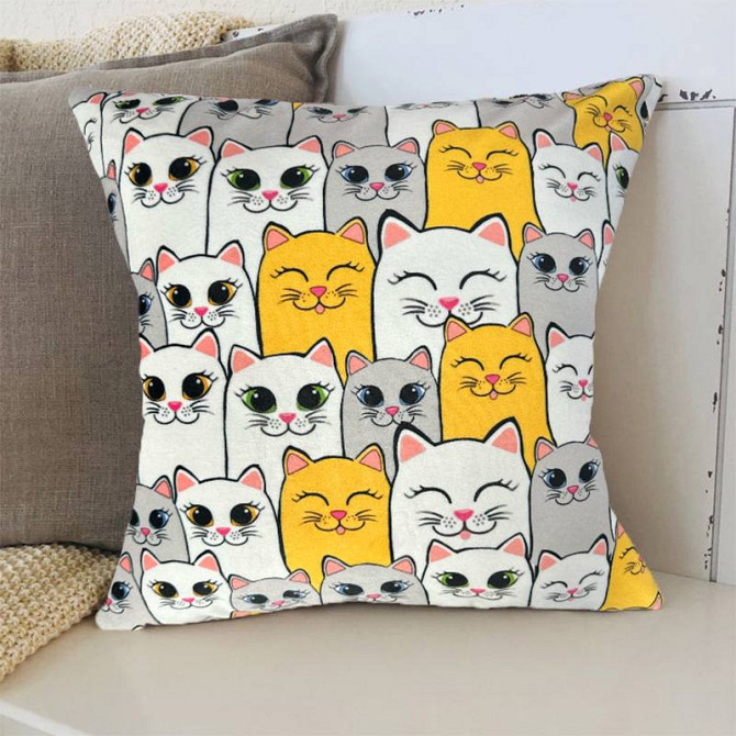 Подушка 3D Котячий бум 2701_E 12727 50х50 см Київ - изображение 1