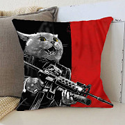 Подушка 3D Котячий бунт 2578_D 12034 35х35 см Киев