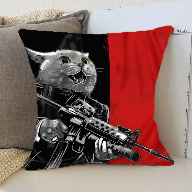 Подушка 3D Котячий бунт 2578_E 12035 50х50 см Киев - изображение 1