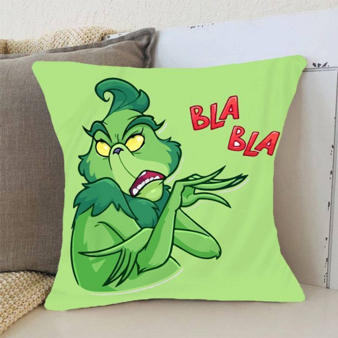 Подушка 3D новорічна Грінч BLA BLA 3175_E 15367 50х50 см Київ - изображение 1