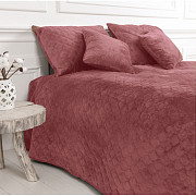 Покривало двоспальне ТЕП Velour Ромб круглий Mesa Rose 4-00516_22725 180х240 см рожеве Киев