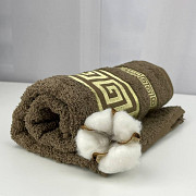 Рушник для обличчя махровий Febo Vip Cotton Grek Туреччина 6387 коричневий 50х90 см Київ
