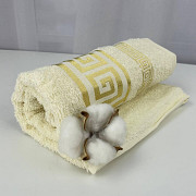 Рушник для обличчя махровий Febo Vip Cotton Grek Туреччина 6388 молочний 50х90 см Київ