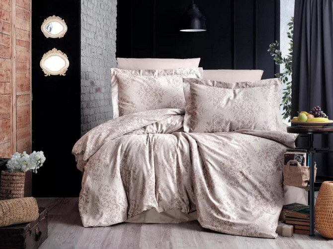 Постільна білизна євро Arya Vogue Органік Жаккард Piaro AR-A107263 200х220 см Київ - изображение 1