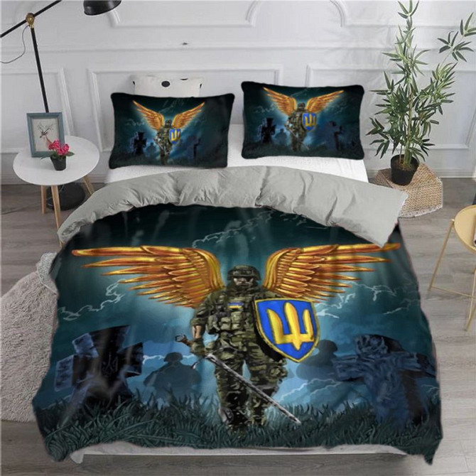 Постільна білизна з плюш-велюру Крилатий Воїн 2569 12037 215×150 см Киев - изображение 1