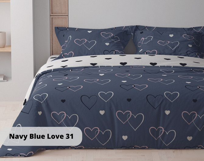 Постільна білизна полуторна ТЕП Happy Sleep Navy Blue Love 31 ТЕП 2-03794-24828 150х215 см Киев - изображение 1