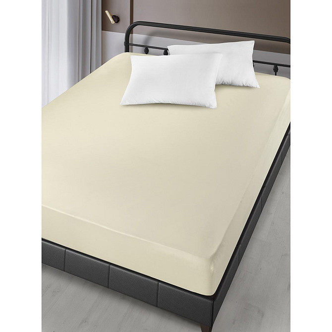 Простирадло на резинці Arya Сатин London AR-A107299-cream 160х200х30 см кремова Киев - изображение 1