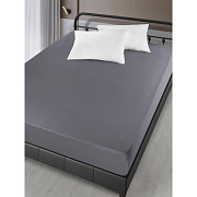 Простирадло на резинці Arya Сатин London AR-A107299-gray 160х200х30 см сіра Киев