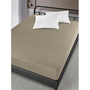 Простирадло на резинці Arya Сатин London AR-A107299-light-brown 160х200х30 см світло-коричневий Киев