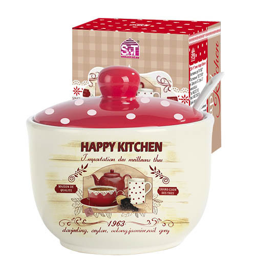 Цукорниця з ложкою 450 мл Happy Kitchen SNT 2242-11 Київ - изображение 1